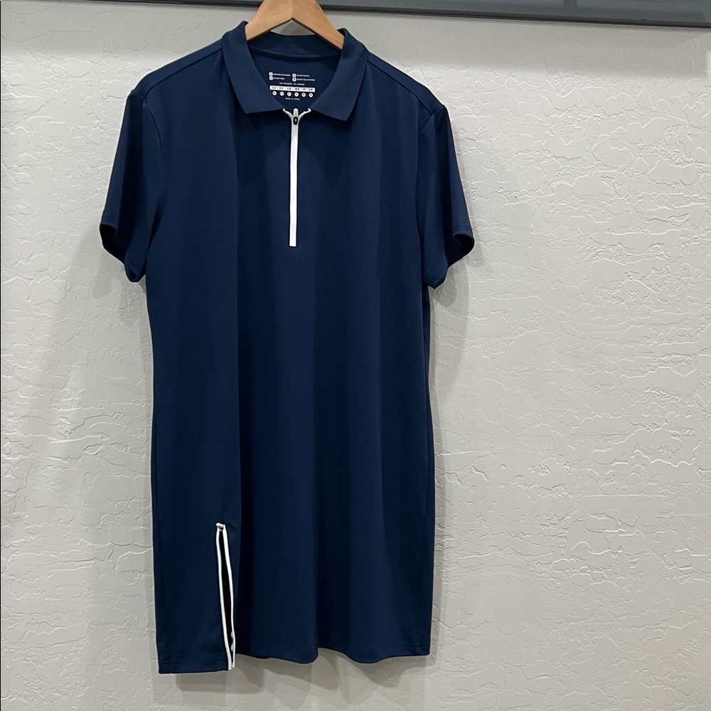 Navy Zip-Front Golf or Leisure Dress - Picture 3 of 6